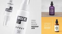 3102+ 4 Oz Spray Bottle PSD Mockup Smart Layer PSD