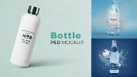 3103+ Glossy Ceramic Water Bottle PSD Mockup Professional PSD Mockup