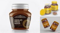 3104+ Chocolate Spread Jar PSD Mockup High-Angle Shot Elegant and Stylish Mockup