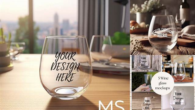 3105+ Stemless Wine Glass Mockup For Free Download