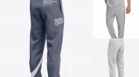 311+ Men's Heather Cuffed Sweatpants Back View Smart Layer PSD