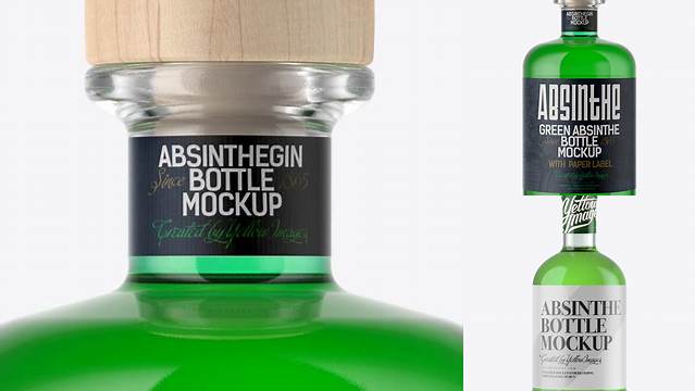 3113+ Clear Glass Absinthe Bottle PSD Mockup Exclusive Free Photoshop Mockup