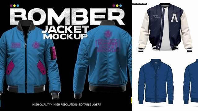 3114+ Mockup Bomber Jacket Custom Graphic Mockup File