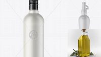 3118+ 750ml Ceramic Olive Oil Bottle PSD Mockup Smart PNG Image