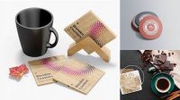 312+ Mug And Coaster Mockup Free PSD Free Download