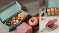 3120+ Donut Box Mockup Free Exclusive Digital PSD Resource