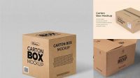 3120+ Matte Carton Box PSD Mockup Front View Digital Photoshop Free Mockup