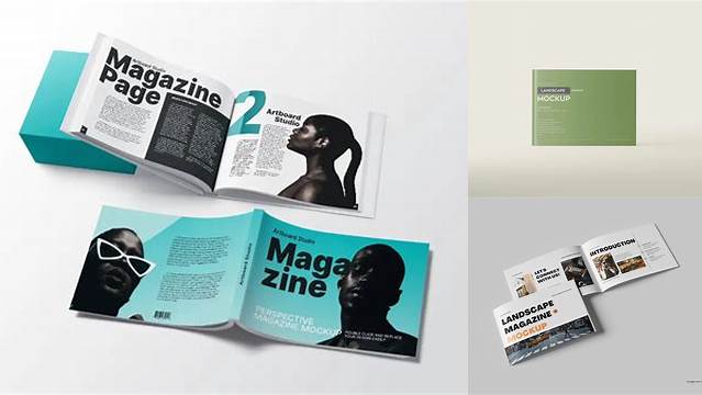 3130+ Landscape Magazine Mockup Include TIFF