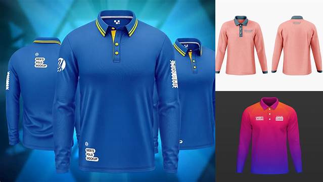 3130+ Polo Shirt Long Sleeve Mockup For Free Download