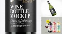 3134+ 375ml Dark Glass Wine Bottle PSD Mockup Versatile and Modern PSD Mockup