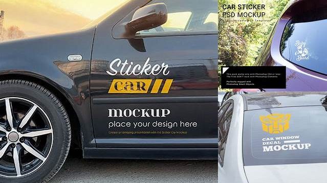 3137+ Car Sticker Mockup Free Mockup PSD Free Download