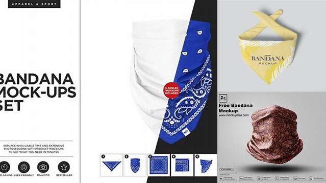 3139+ Free Bandana Mockup Elegant Free Template