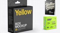 3142+ Glossy Box with Hang Tab PSD Mockup Half Side View Download Premium PSD Resource