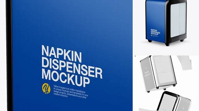 3143+ Napkin Dispenser PSD Mockup Half Side View High-End PSD Download