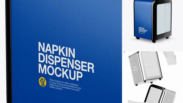 3143+ Napkin Dispenser PSD Mockup Half Side View High-End PSD Download