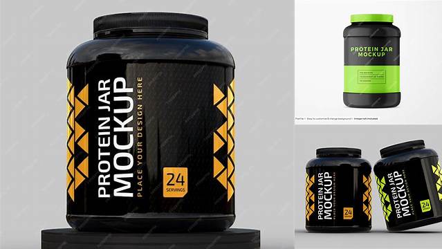 3144+ 2.2LB Protein Jar PSD Mockup Fully Editable Photoshop PSD Free Download