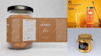 3148+ Container with Honey PSD Mockup Premium Mockup Freebie