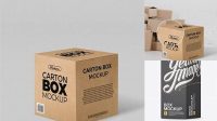 315+ Rough Carton Box PSD Mockup Half Side View Digital Photoshop Free Mockup