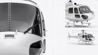 3156+ Eurocopter AS350 PSD Mockup Front View Smart Layer Mockup Free