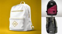 316+ Backpack PSD Mockup Back Half Side View Free Mockup PSD Template