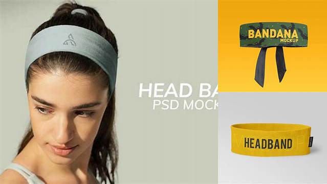 3160+ Head Band Mockup Free PSD