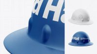 3163+ Full Brim Hard Hat PSD Mockup Half Side View Editable Design PSD File