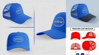 3166+ Trucker Cap Mockup Psd Free Layered Photoshop Template