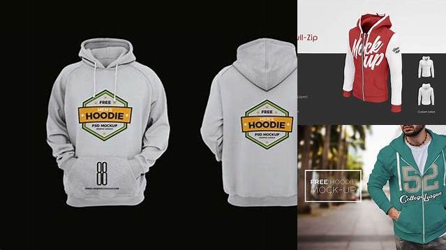 3176+ Men’s Full-Zip Hoodie PSD Mockup Front Half Side View Smart Layer PSD