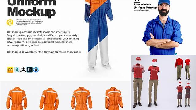 3182+ Work Uniform Mockup For Free Download