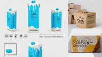 3184+ 1L Carton Box PSD Mockup Back View For Free Download