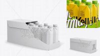 3186+ 10 Drink Carton Boxes in Shelf-ready Package Opened Halfside View High-Quality Creative PSD