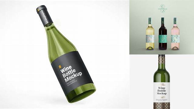 3189+ Antique Green Wine Bottle PSD Mockup Free Graphic Mockup PSD