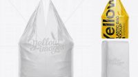 3192+ 1000kg Concrete Plastic Bag PSD Mockup Front View High Resolution