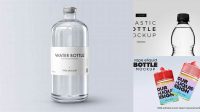 3193+ Clear Bottle with Transparent Liquid PSD Mockup Digital Photoshop Free Mockup