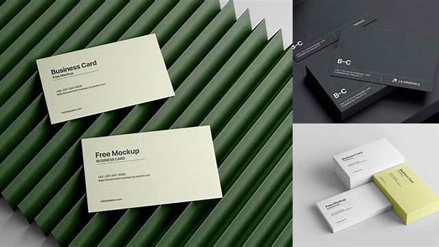 3197+ Two Textured Business Cards With Binder PSD Mockup Elegant Free Template