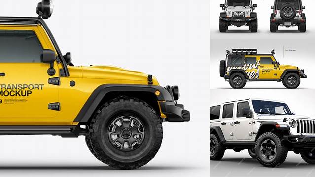 3202+ Jeep Wrangler PSD Mockup Side view Creative PSD Resources