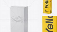 3202+ Nasal Spray Box PSD Mockup 25° Angle Back View High-Angle Shot High-Quality Creative PSD