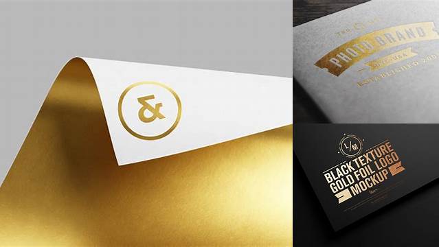 3203+ Gold Foil Mockup Unique and Editable PSD