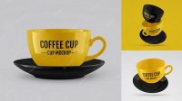 3204+ Glossy Cup and Saucer PSD Mockup Versatile and Modern PSD Mockup