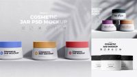 3205+ 200ml Cosmetic Jar PSD Mockup Professional Design PSD