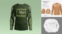 3205+ Long Sleeve T-shirt Mockup Free Download Free PSD for Designers