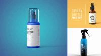 3205+ Matte Spray Bottle PSD Mockup Photoshop PSD Free for Designers