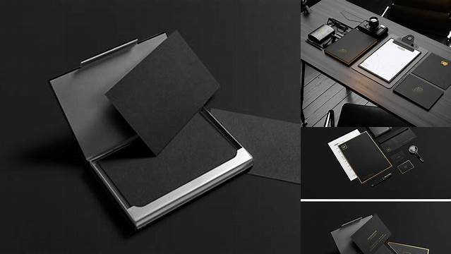 3211+ Black Stationery Mockup Unique and Editable PSD