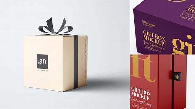 3211+ Opened Matte Gift Box PSD Mockup Half Side View Modern Design PSD Resource Free Download