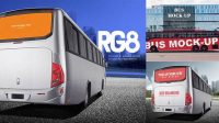 3213+ Back Bus Mockup Professional PSD Mockup