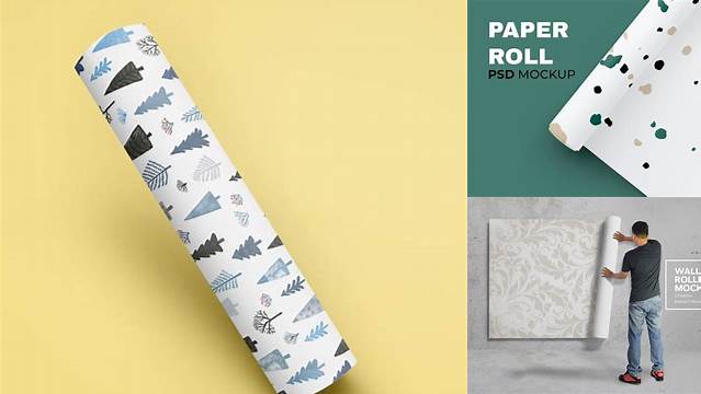 3214+ Wallpaper Roll Mockup Free PSD Free Download