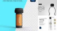 3219+ Matte Bottle PSD Mockup Front View Editable Graphic Free PSD