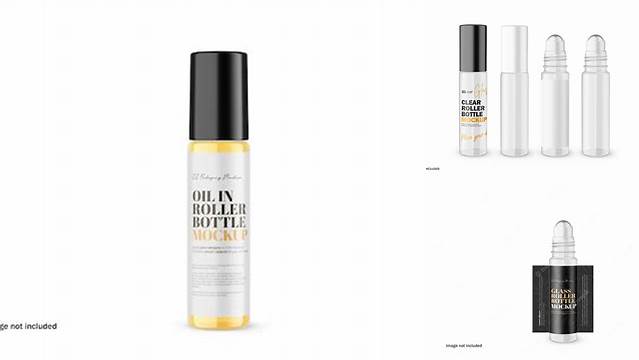 3222+ 10ml Clear Glass Roller Bottle PSD Mockup Unique High-Resolution PSD