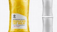 3224+ 1L Milk Sachet Mock-up Free Downloadable Graphic Resource