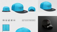 3232+ Snapback Cap PSD Mockup Left Half Side View Professional PSD Mockup